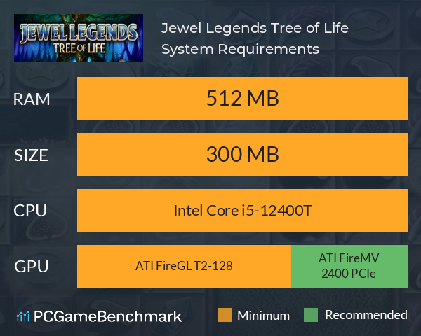 Jewel Legends: Tree of Life System Requirements PC Graph - Can I Run Jewel Legends: Tree of Life