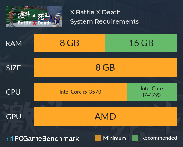 激斗X死斗 Battle X Death System Requirements PC Graph - Can I Run 激斗X死斗 Battle X Death