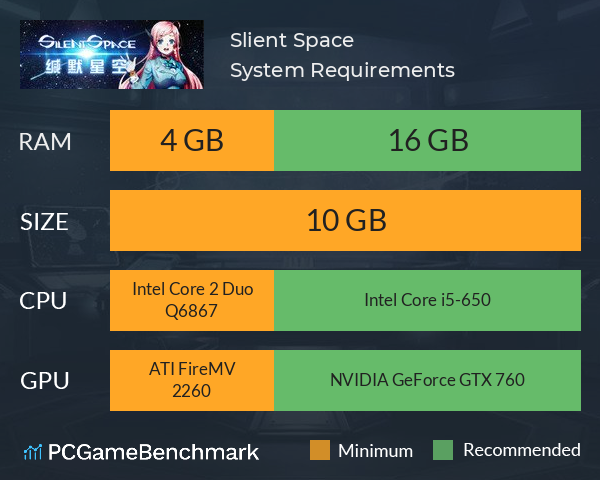 缄默星空 Slient Space System Requirements PC Graph - Can I Run 缄默星空 Slient Space