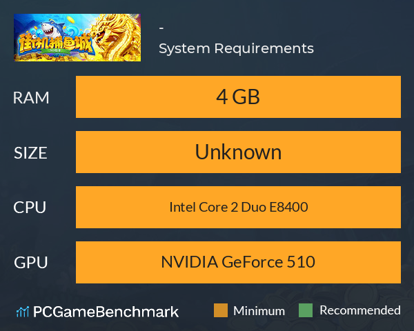 街机捕鱼城-经典万炮捕鱼 System Requirements PC Graph - Can I Run 街机捕鱼城-经典万炮捕鱼