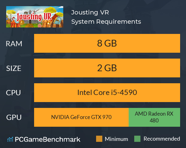 Jousting VR System Requirements PC Graph - Can I Run Jousting VR