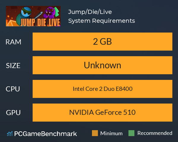 Jump/Die/Live System Requirements PC Graph - Can I Run Jump/Die/Live