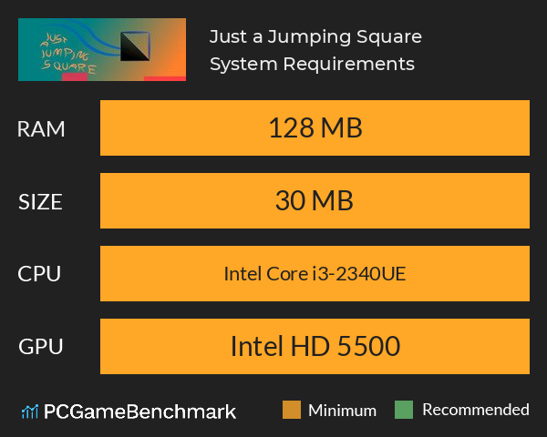 Just a Jumping Square System Requirements PC Graph - Can I Run Just a Jumping Square