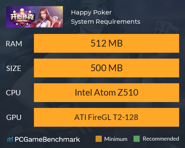 开心扑克Happy Poker System Requirements PC Graph - Can I Run 开心扑克Happy Poker