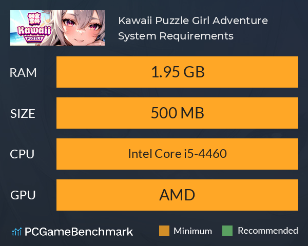 Kawaii Puzzle: Girl Adventure ?? System Requirements PC Graph - Can I Run Kawaii Puzzle: Girl Adventure ??