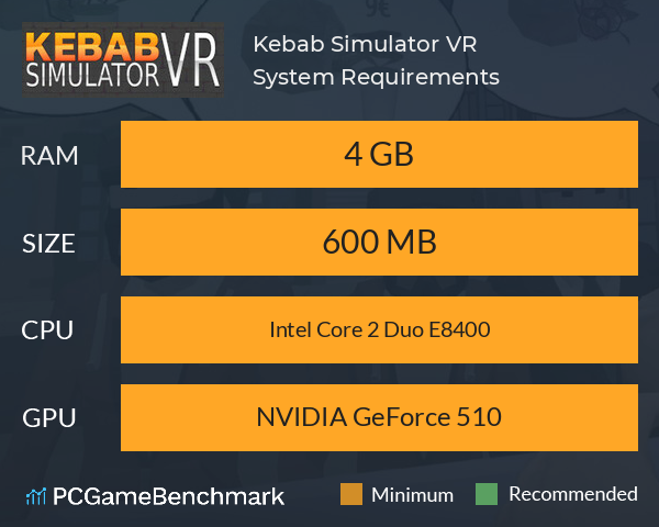 Kebab Simulator VR System Requirements PC Graph - Can I Run Kebab Simulator VR