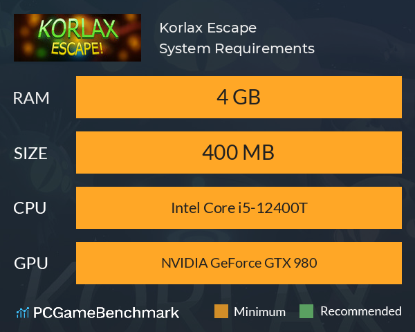 Korlax Escape! System Requirements PC Graph - Can I Run Korlax Escape!