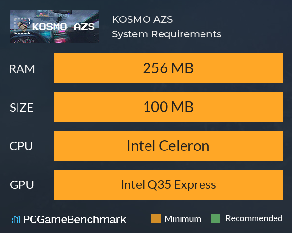 KOSMO AZS System Requirements PC Graph - Can I Run KOSMO AZS