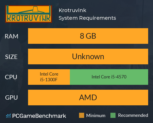 Krotruvink System Requirements PC Graph - Can I Run Krotruvink