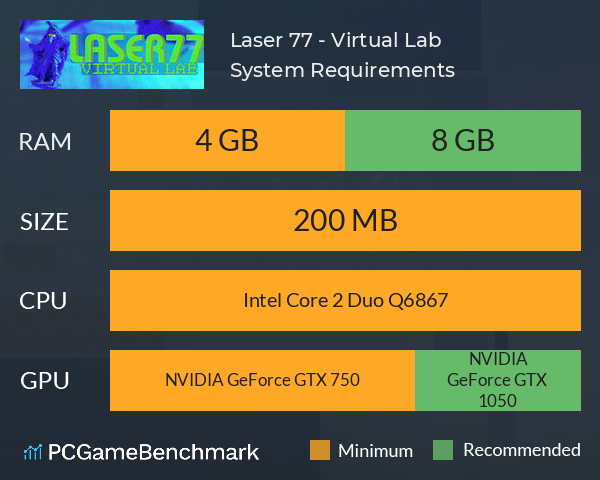 Laser 77 - Virtual Lab System Requirements PC Graph - Can I Run Laser 77 - Virtual Lab