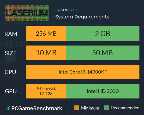 Laserium System Requirements PC Graph - Can I Run Laserium