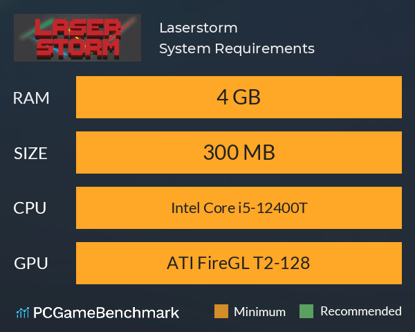 Laserstorm System Requirements PC Graph - Can I Run Laserstorm