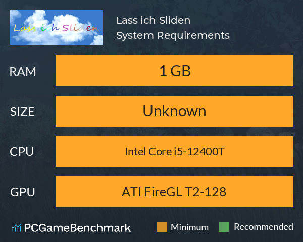 Lass ich Sliden System Requirements PC Graph - Can I Run Lass ich Sliden