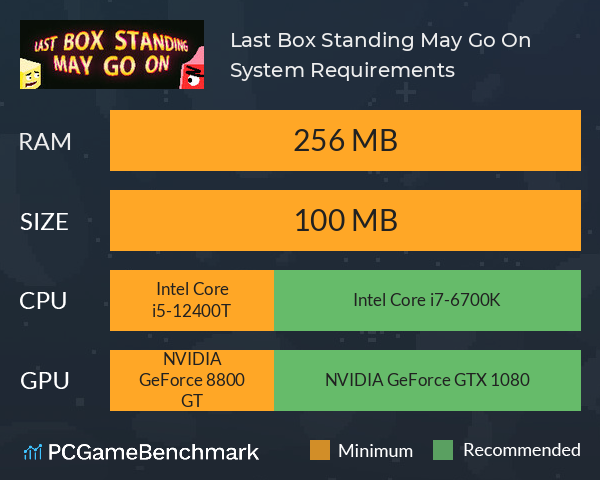 Last Box Standing May Go On System Requirements PC Graph - Can I Run Last Box Standing May Go On