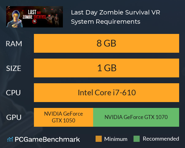 Last Day: Zombie Survival VR System Requirements PC Graph - Can I Run Last Day: Zombie Survival VR