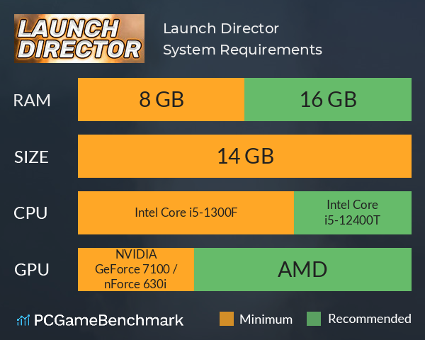 Launch Director System Requirements PC Graph - Can I Run Launch Director