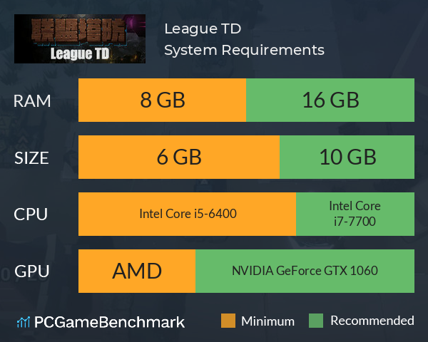 League TD System Requirements PC Graph - Can I Run League TD