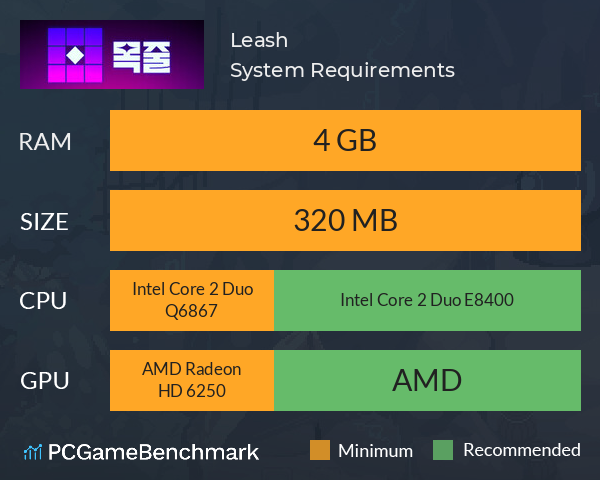 Leash System Requirements PC Graph - Can I Run Leash