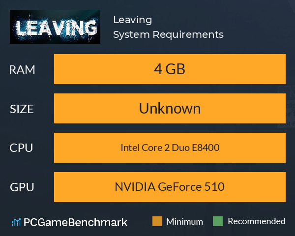 Leaving System Requirements PC Graph - Can I Run Leaving