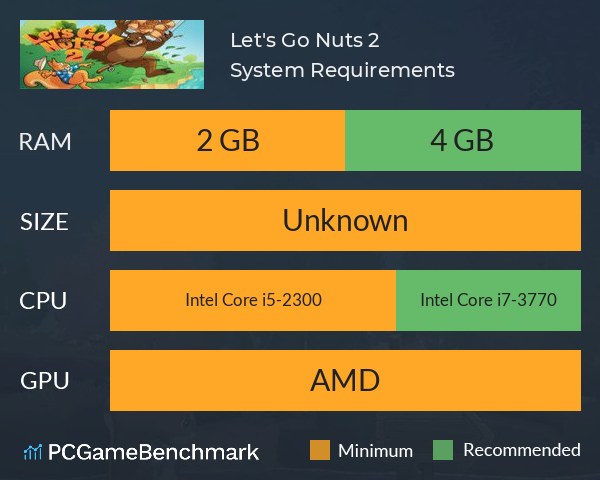 Let's Go Nuts! 2 System Requirements PC Graph - Can I Run Let's Go Nuts! 2