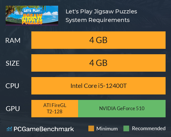 Let's Play Jigsaw Puzzles System Requirements PC Graph - Can I Run Let's Play Jigsaw Puzzles