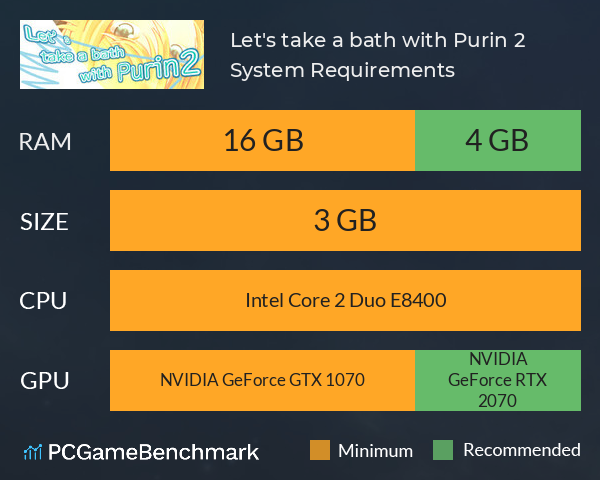 Let's take a bath with Purin 2 System Requirements PC Graph - Can I Run Let's take a bath with Purin 2