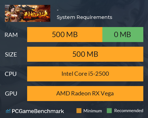 烈焰对决-经典归来 System Requirements PC Graph - Can I Run 烈焰对决-经典归来