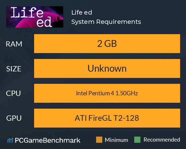 Life ed System Requirements PC Graph - Can I Run Life ed