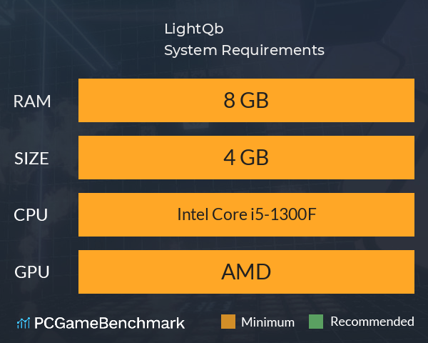 LightQb System Requirements PC Graph - Can I Run LightQb