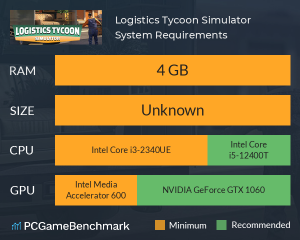 Logistics Tycoon Simulator System Requirements PC Graph - Can I Run Logistics Tycoon Simulator