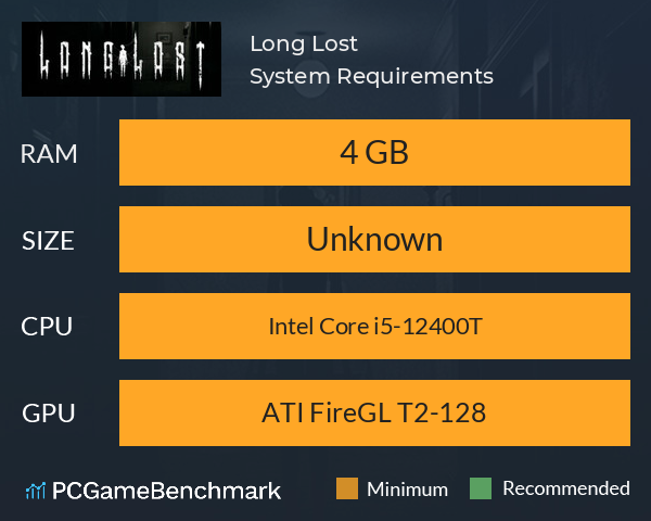 Long Lost System Requirements PC Graph - Can I Run Long Lost