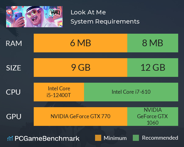 Look At Me System Requirements PC Graph - Can I Run Look At Me