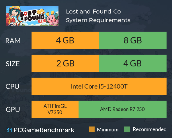 Lost and Found Co. System Requirements PC Graph - Can I Run Lost and Found Co.