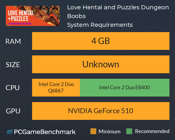 Love Hentai and Puzzles: Dungeon Boobs System Requirements PC Graph - Can I Run Love Hentai and Puzzles: Dungeon Boobs