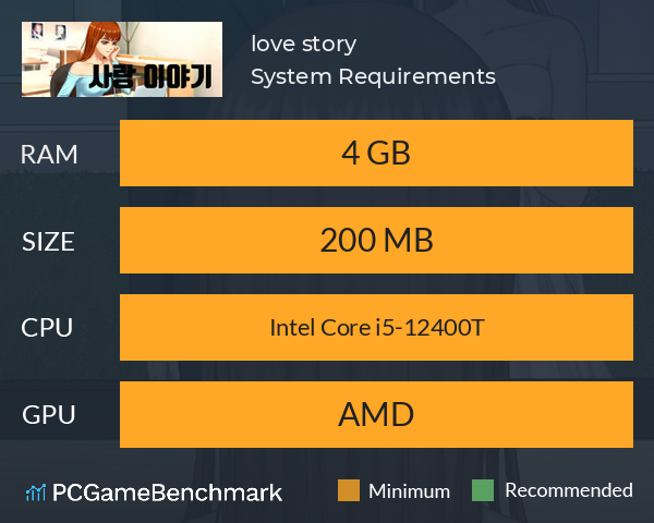 love story System Requirements PC Graph - Can I Run love story