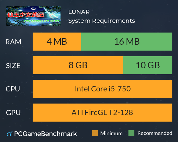 露娜传 LUNAR System Requirements PC Graph - Can I Run 露娜传 LUNAR