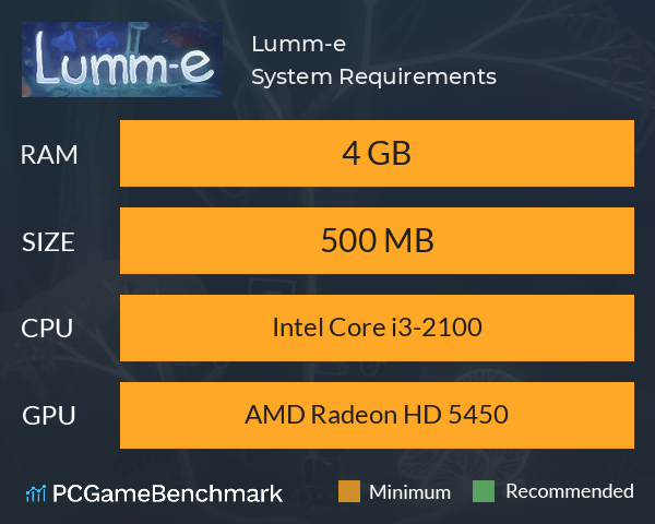 Lumm-e System Requirements PC Graph - Can I Run Lumm-e