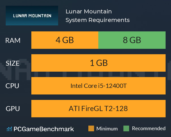 Lunar Mountain System Requirements PC Graph - Can I Run Lunar Mountain