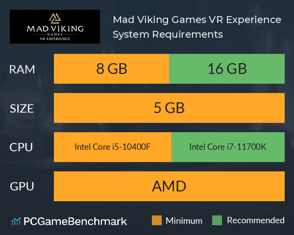 Mad Viking Games: VR Experience System Requirements PC Graph - Can I Run Mad Viking Games: VR Experience