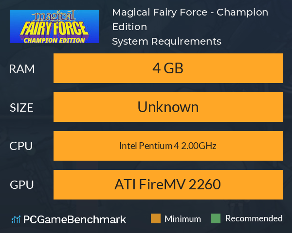 Magical Fairy Force - Champion Edition System Requirements PC Graph - Can I Run Magical Fairy Force - Champion Edition