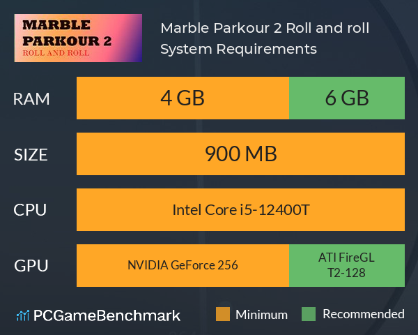 Marble Parkour 2: Roll and roll System Requirements PC Graph - Can I Run Marble Parkour 2: Roll and roll