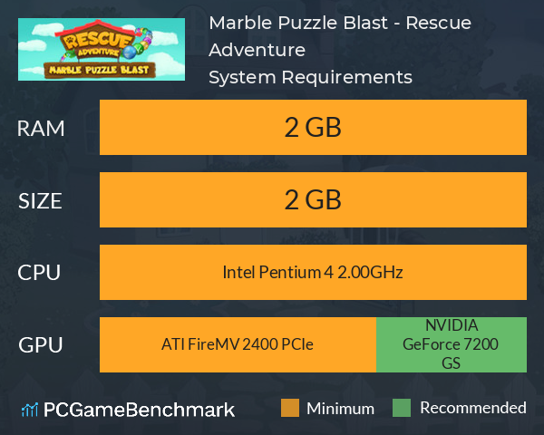 Marble Puzzle Blast - Rescue Adventure System Requirements PC Graph - Can I Run Marble Puzzle Blast - Rescue Adventure