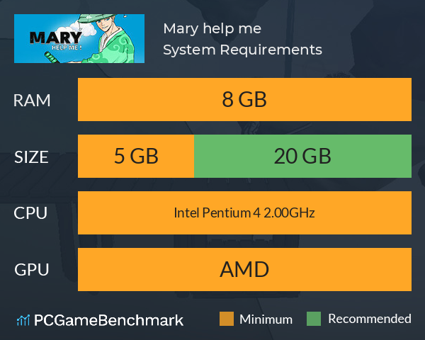 Mary help me System Requirements PC Graph - Can I Run Mary help me