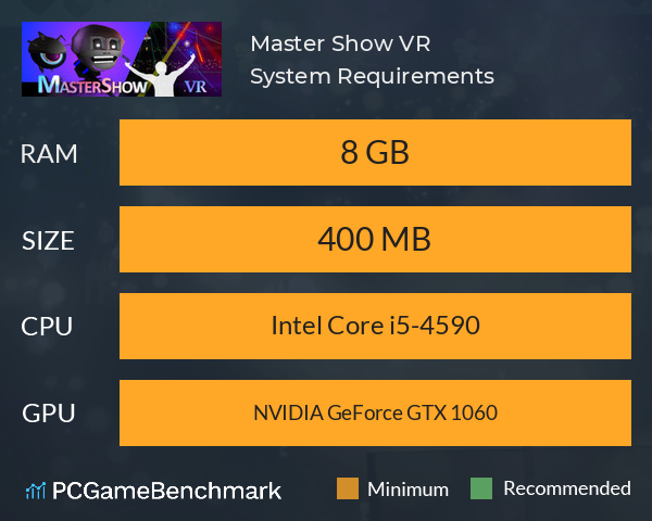 Master Show VR System Requirements PC Graph - Can I Run Master Show VR