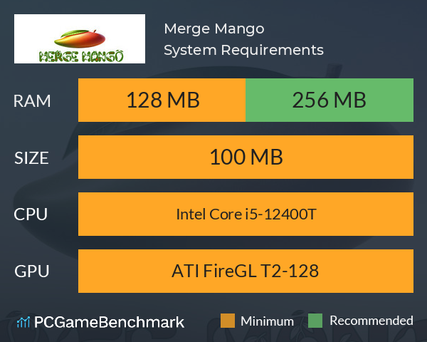 Merge Mango System Requirements PC Graph - Can I Run Merge Mango