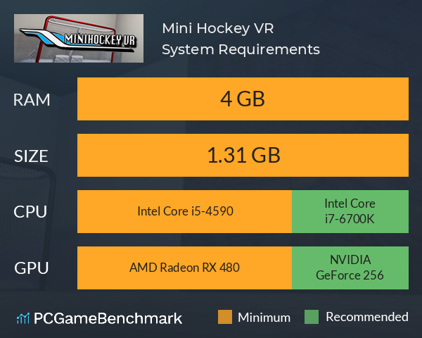 Mini Hockey VR System Requirements PC Graph - Can I Run Mini Hockey VR