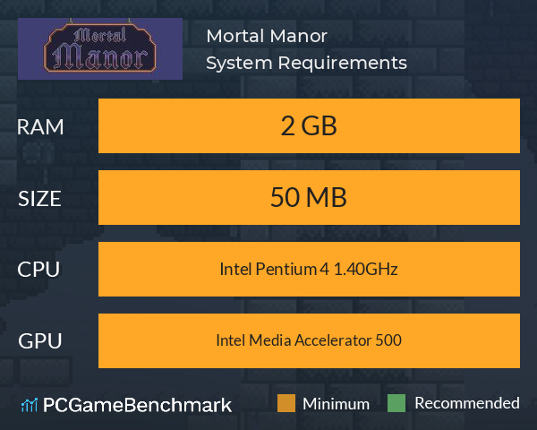 Mortal Manor System Requirements PC Graph - Can I Run Mortal Manor