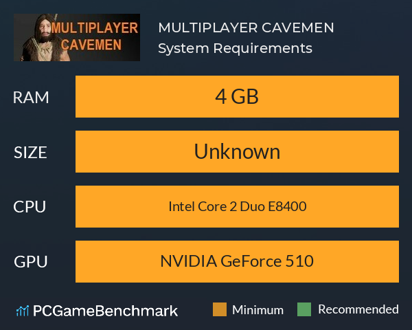 MULTIPLAYER CAVEMEN System Requirements PC Graph - Can I Run MULTIPLAYER CAVEMEN