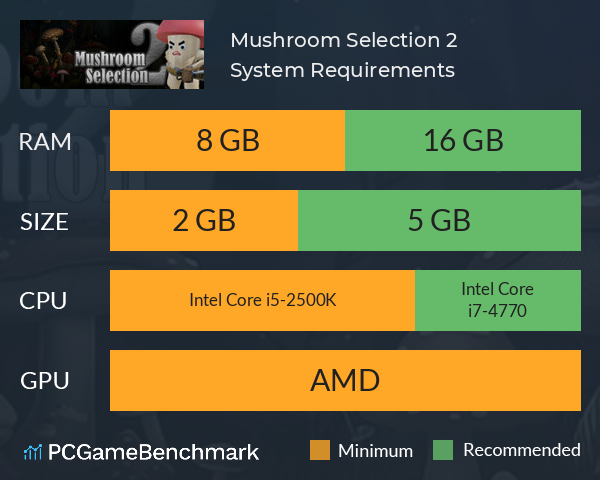 Mushroom Selection 2 System Requirements PC Graph - Can I Run Mushroom Selection 2