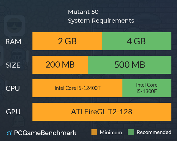 Mutant 50 System Requirements PC Graph - Can I Run Mutant 50